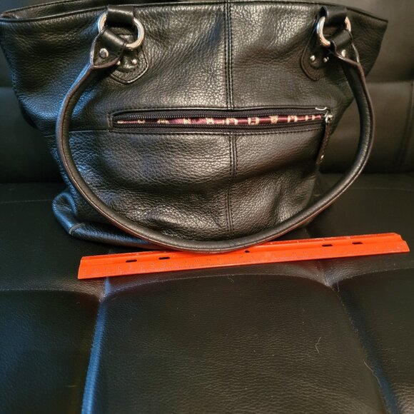 Tignanello 2 Piece Black Leather Shoulder Bag - Picture 1 of 1